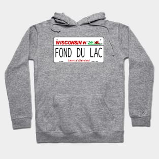 Fond Du Lac WI License Plate Design Hoodie